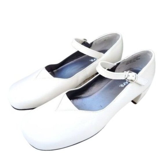 Vintage Cream Mary Jane Shoe Tabbie Style Ballet Coquette Designer - Picture 1 of 10